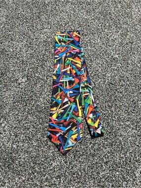 Ralph Marlin Multicolor Golf Tee Pattern Tie